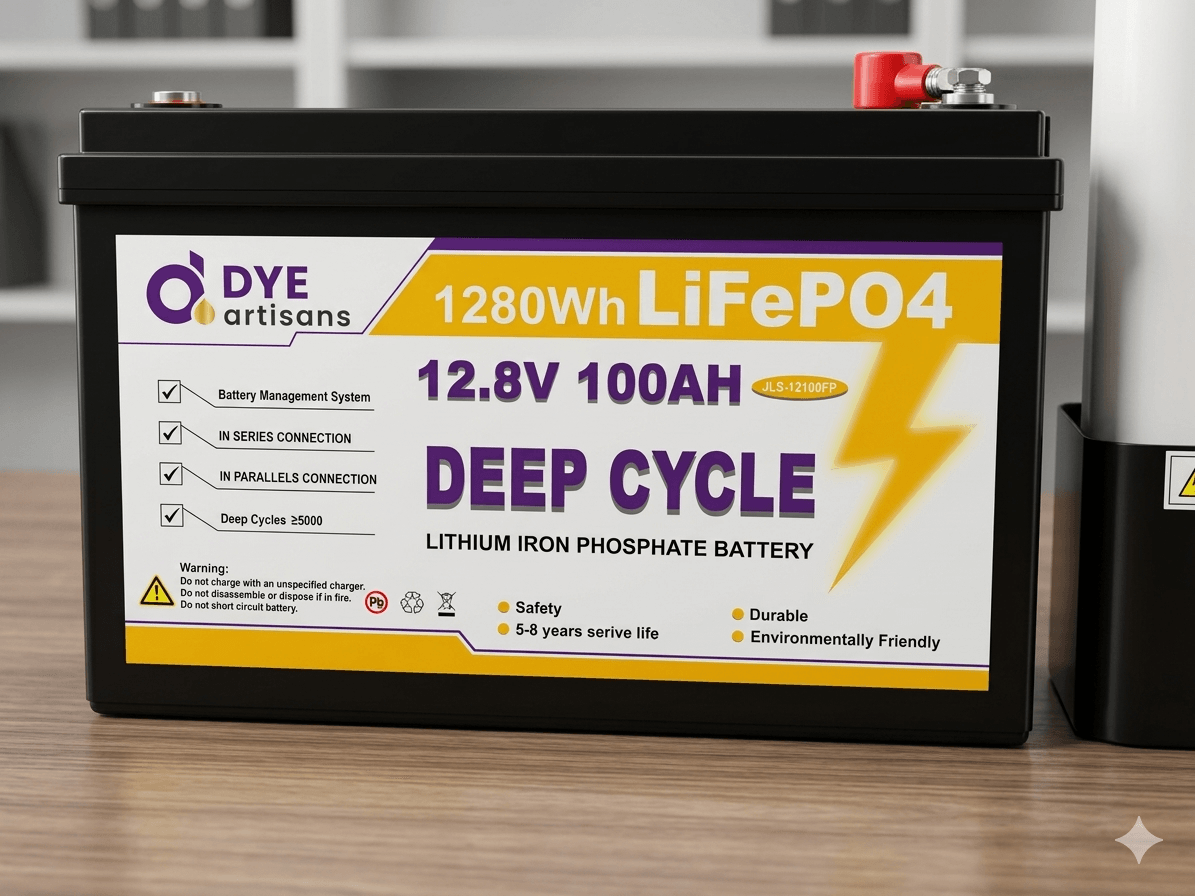 DYE artisans 12.8v 100ah LiFePO4 Battery