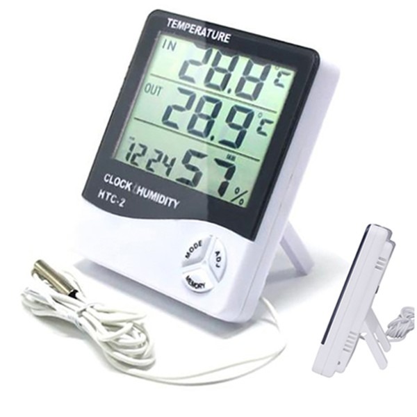HTC-2 Digital Temperature & Humidity Meter with Time